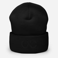 Black on Black Cuffed Beanie