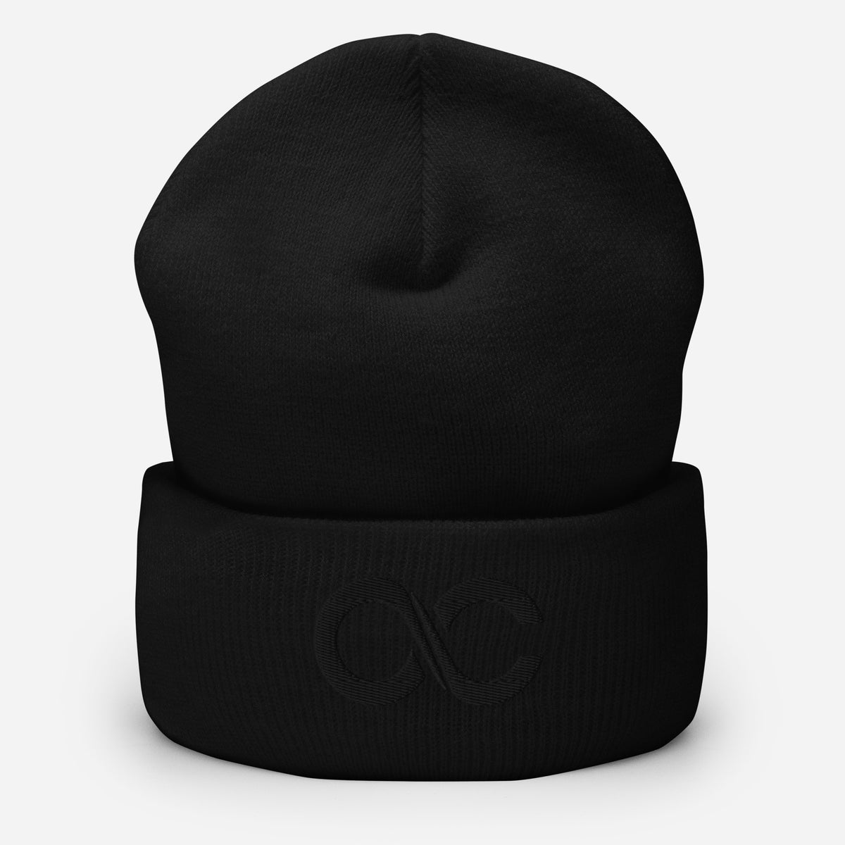 Black on Black Cuffed Beanie